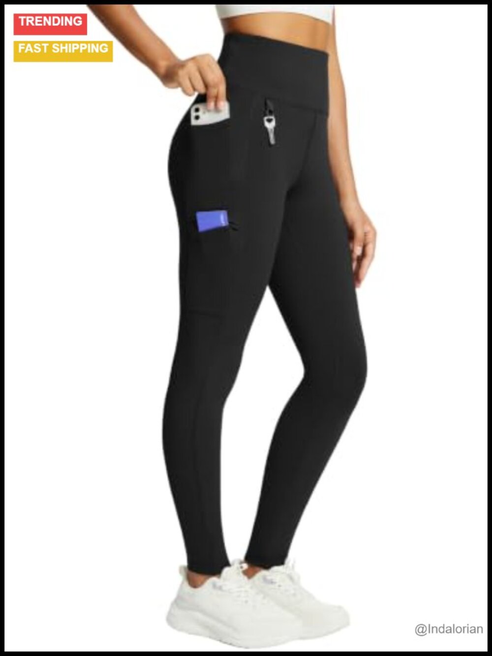 Fleece Lined Waterproof Thermal Hiking Leggings with Pockets